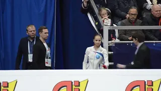 Alina Zagitova, warm-up before free program, European Championship