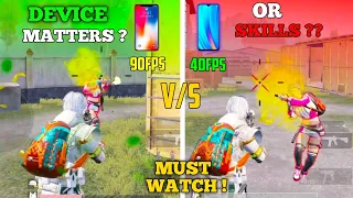 Device Matters Or Skills ?? 🔥Does FPS Matters In PUBG/BGMI 🤔 90FPS VS 40FPS VS 20 FPS  #ironboy