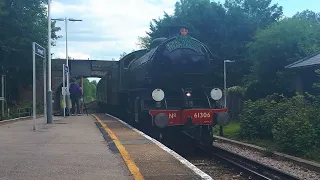 B1 Mayflower 61306 accelerates out of Sunneymeads with the Royal Windsor Express 2/7/19