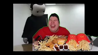 Blank room mukbang