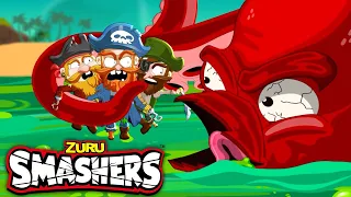 Kraken Game + more SMASHERS! | ZURU | Smashers World | Cartoons for Kids | Action Cartoon