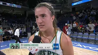 Sabrina Ionescu Post Game Interview After NY Liberty SHOCK Chicago Sky In Game 1 Of WNBA Playoffs