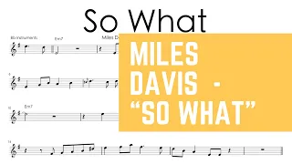 When Less is More: Miles Davis 'So What' Solo Transcription
