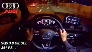 2022 Audi SQ5 TDI Sportback 341 PS TOPSPEED NIGHT POV DRIVE Frankfurt (60 FPS)