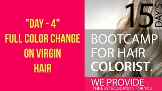 Day 4 "Boot Camp" - Full Colour Change on Virgin Hair by AISHA BUTT