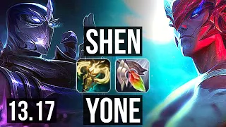 SHEN vs YONE (TOP) | 8/1/10, Rank 7 Shen, 65% winrate, Legendary | EUW Grandmaster | 13.17