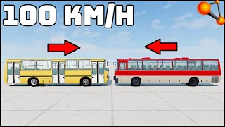 OLD IKARUS vs NEW IKARUS! 100 Km/H CRASH TEST! - BeamNg Drive