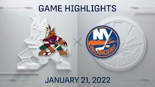 NHL Highlights | Coyotes vs. Islanders - Jan 21, 2022