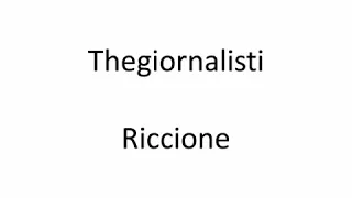 TheGiornalisti,Riccione Lyrics