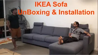 IKEA VIMLE sofa |UnBoxing | Assembling | Fun | 4 seater with storage| Brother and Husband hard work