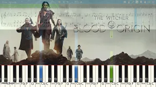 The Witcher Blood Origin - The Black Rose Soundtrack [Piano Tutorial | Sheets | MIDI] Synthesia
