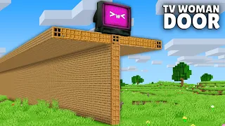 What's INSIDE the TALLEST TV WOMAN  DOOR in Minecraft ? I found a LONGEST DOOR !