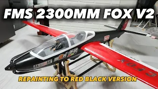 #rc비행기 #FMS #FOX 2300mm V2 GLIDER #REPAINTING TO RED BLACK #ONE AND ONLY #IT'S MY STYLE #AWESOME