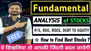 Fundamental Analysis Complete Course | How to Select Best Stocks for Investing | #sharemarket