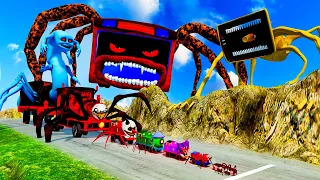 ALL MONSTERS.EXE Big & Small Cars Downhill Madness with BUS EATER & MEGAHORN | BeamNG.Drive