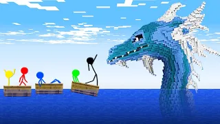 Stickman VS Minecraft: Sea Monster Apocalypse - AVM Shorts Animation