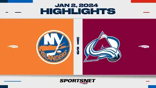 NHL Highlights | Islanders vs. Avalanche - January 2, 2024