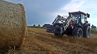 Prasowanie i zwożenie słomy 2015 - Zetor 7245 + Claas Rollant 44s || Case JX 80