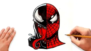 How To Draw Spider-Man Vs Venom | Step By Step Tutorial |