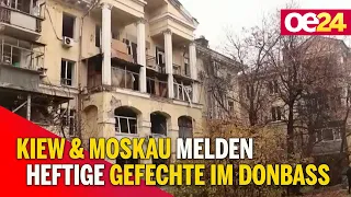 Kiew & Moskau melden heftige Gefechte im Donbass