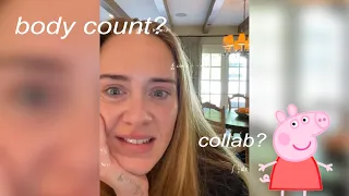 Adele went live on Instagram for the first time and it was iconic