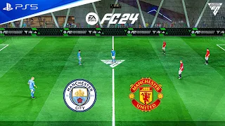 FC 24 - Man City vs Man United Ft. Haaland, Hojlund, Volta Football | PS5™ Gameplay [4K60]