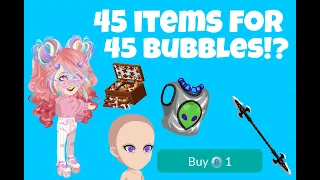 45 items for less than 50 bubbles! -Highrise Game