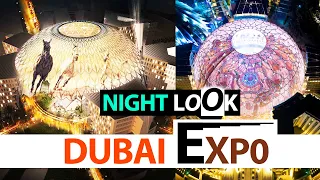 Stunning Night view of Dubai expo 2020 Pavilion