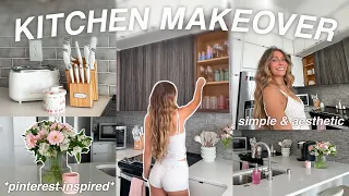 aesthetic kitchen makeover ♡ decorate & organize my new kitchen *pinterest inspired*