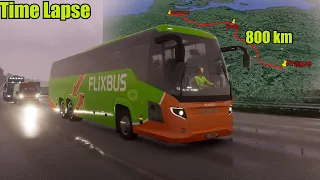 4K UltraHd | Hamburg-Berlin-Prague (Time-Lapse)| Fernbus Simulator | Logitech G29 #timelapse