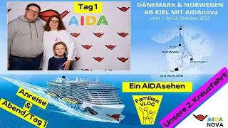 TAG 1 - 1. Kreuzfahrt mit der Nova - DÄNEMARK & Norwegen ab Kiel (4K)|AIDA Nova 10-2022| VLOG #024-1