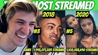 xQc Reacts to TOP 10 MOST Streamed Rap Songs OF EVERY YEAR! (2012-2022)