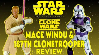 Star Wars The Black Series MACE WINDU & 187th LEGION CLONETROOPER 2-Pack Review
