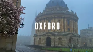 Atmospheric morning walk through fog in Oxford, as historic city wakes up. 4K | HDR
