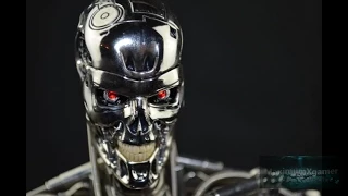 The Terminator Hot Toys T-800 Endoskeleton 1/4 Scale Collectible Movie Figure Review.