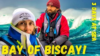 CROSSING the BAY OF BISCAY: SAILING UPWIND, ROUGH SEAS & TAKING ON WATER I Pt. 1 I Ep. 75