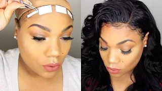 HOW TO APPLY A LACE FRONTAL WITH TAPE | INSTALL & STYLING | LAVY HAIR PERUVIAN STRAIGHT