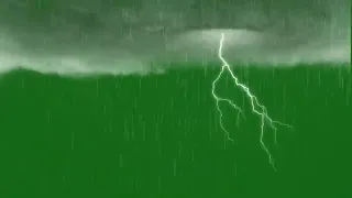 Green Screen Rain With Thunder Effects   Rain Effect With Lighting Effect   New Rain Thunder   Short