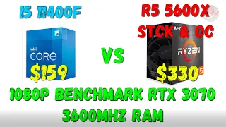 Intel Core i5 11400F VS Ryzen 5600X Stock & OC RTX 3070 Gaming Benchmark