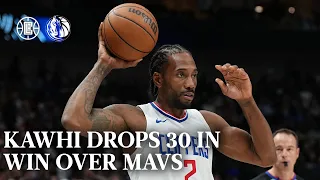 Kawhi Leonard Double-Doubles In Win Over Mavs | LA Clippers