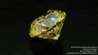 50.12 Carats Fancy Intense Yellow Diamond - "The Eye of The Dragon"