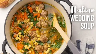 Italian Wedding Soup with homemade meatballs | The Recipe Rebel