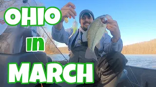OHIO BASS FISHING IN MARCH (Hargus, Ross & Indian Lake)
