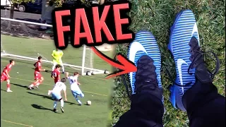 I used FAKE SUPERFLYS in a REAL GAME! (SCORED 2 GOALS) !!