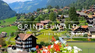 Grindelwald Switzerland🇨🇭Heavenly Beautiful Swiss Village Tour ☀️ 4k Video