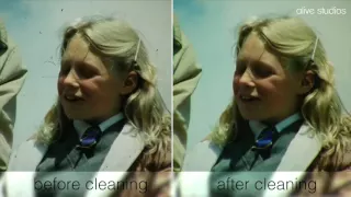 16mm Cline Film cleaning before and after Example 1