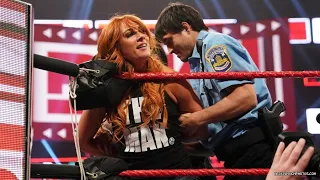 RAW 4.1.19 - Becky Lynch, Charlotte Flair and Ronda Rousey Wild Brawl and Arrests