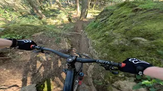 Rock Bottom into Lower Night Shift (crash), Hartland, Victoria, BC | MTB