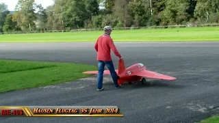 Red Rocket RC Jet ME-163 Komet turbine model Hausen Flugtag 2014 Sonntag