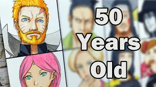 Drawing Naruto Characters 50 Years old | Timeskip | ナルト